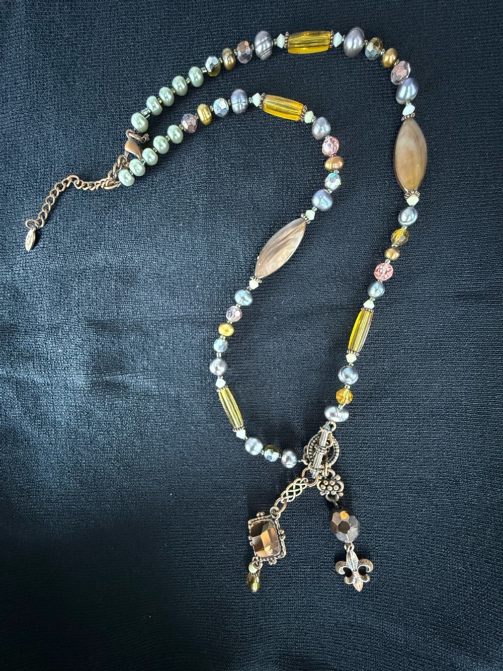 Cookie Lee Beaded Toggle Necklace